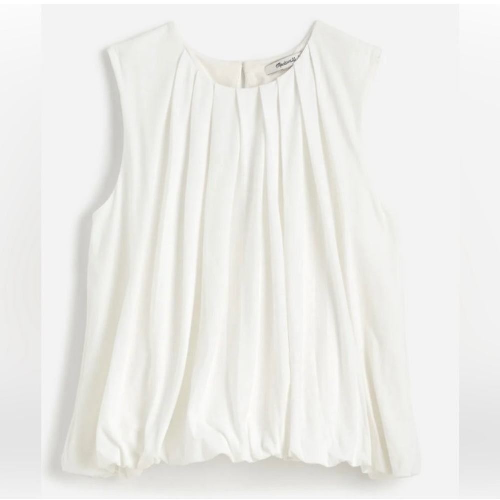 MADEWELL sleeveless crewneck Bubble Top L - Picture 8 of 8